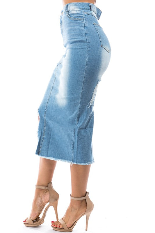 classic quality DENIM MAXI SKIRTS