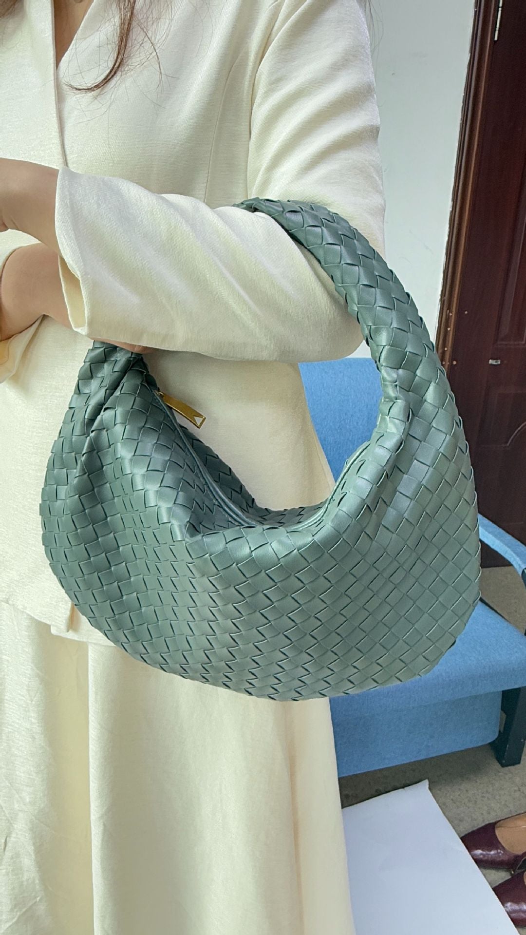 Large size women's woven bag large capacity hand-held armpit bag women's bag