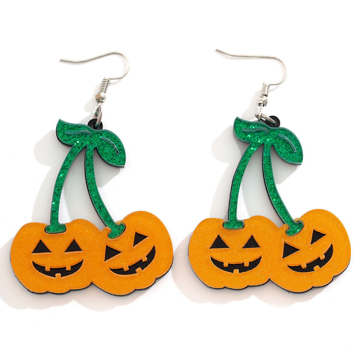 Halloween Fun Pumpkin Earrings Original Design Acrylic Fish Hook Earrings