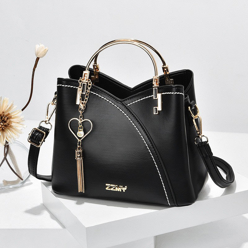 Trendy Handbag Korean Style Color Block Large Capacity Women's Bag Fashion Shoulder Crossbody Bag Wholesale Cross-border Bucket Bag