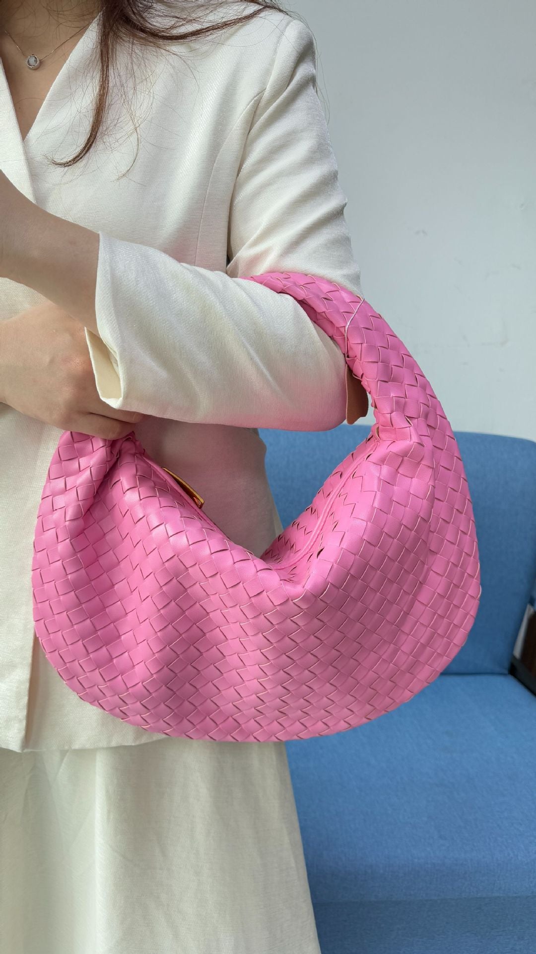 Large size women's woven bag large capacity hand-held armpit bag women's bag