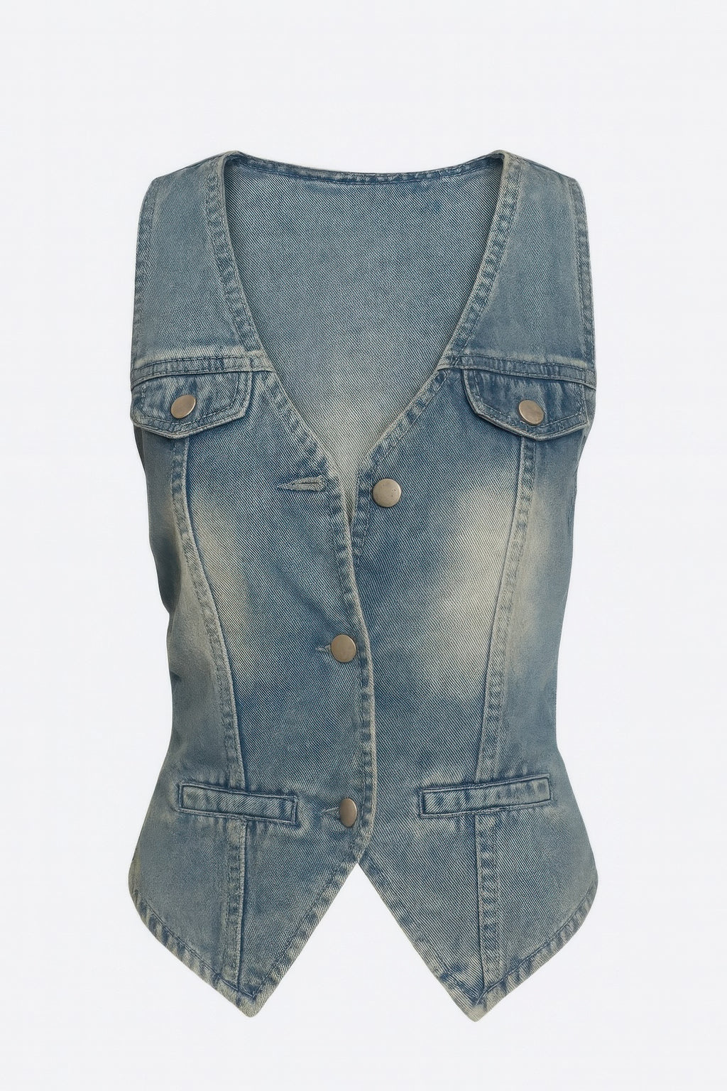 comfortable Sleeveless Vest Denim Top