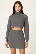 perfect Knit Mock Neck Top And Skirt