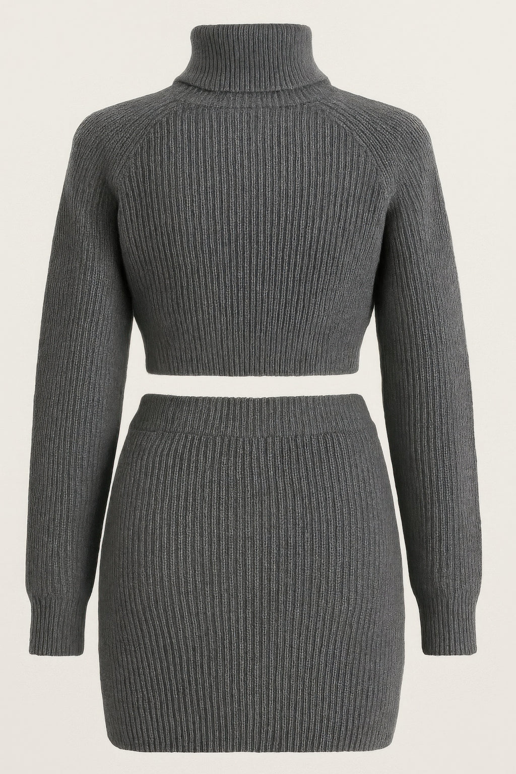perfect Knit Mock Neck Top And Skirt