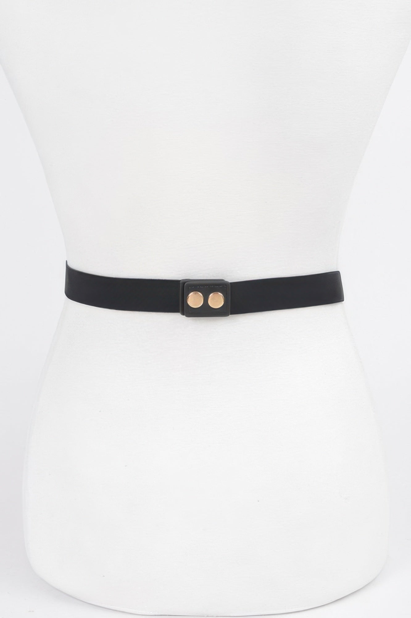 Rhinestone Metal Plate Elastic Belt