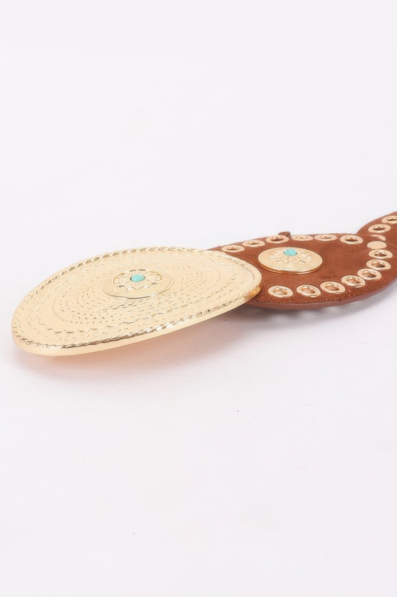 Classic Oval Studded Statement Belt