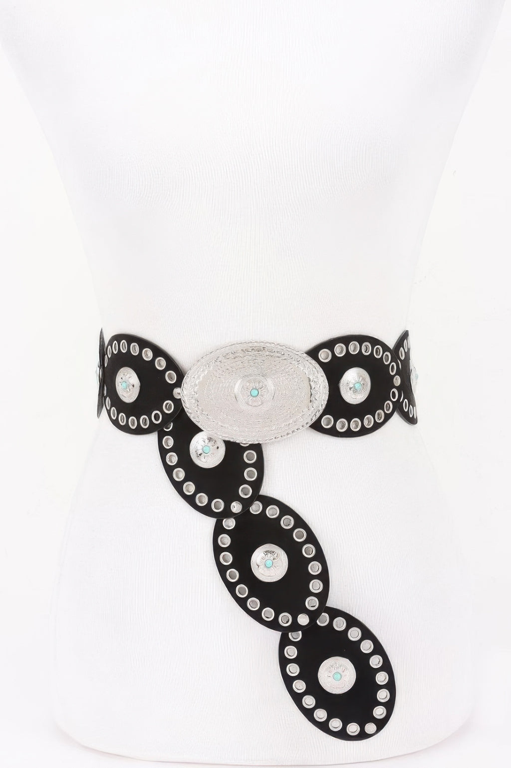 Classic Oval Studded Statement Belt