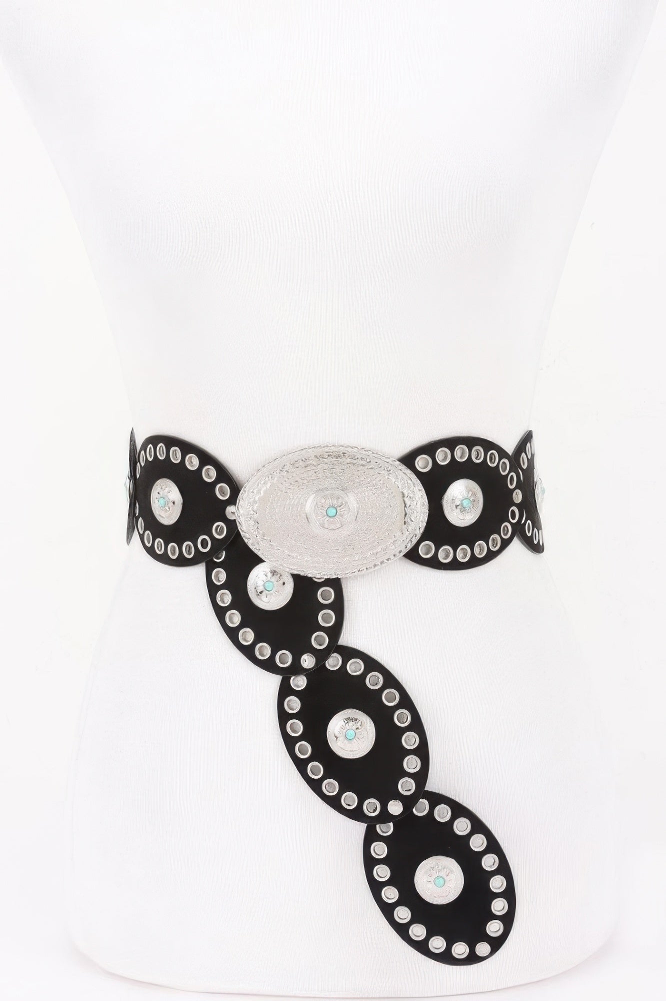 Classic Oval Studded Statement Belt